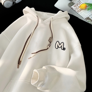 刺绣字母秋季连帽卫衣嘻哈街头潮牌宽松帽衫上衣服LW246P55控75