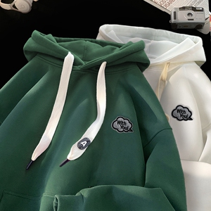 卫衣秋季新款美式帽衫学生套头衫情侣连帽运动服男AW115 P55 控75图片