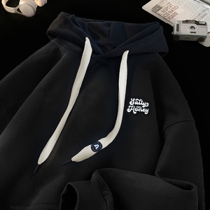 刺绣字母秋季连帽卫衣嘻哈街头潮牌宽松帽衫上衣服AW233 P55 控75，男装卫衣，星座414A-3（原B215-3）