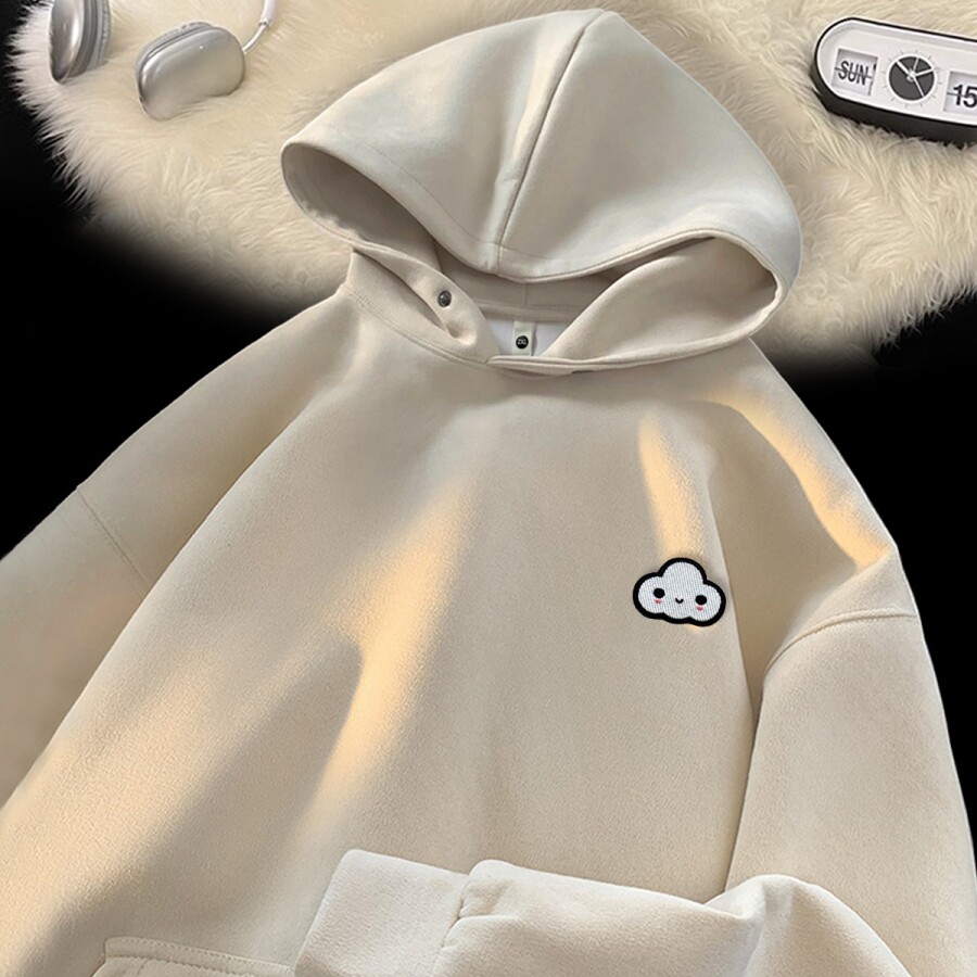 刺绣麂皮绒卫衣连帽秋季美式500g重磅衣服潮牌外套GM193P50控75,女装短外套,星座414A-3（原B215-3）