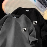 270G重磅压印麂皮绒短袖T恤男夏季2023半袖上衣男GT034P28控40，男装T恤，星座414A-3（原B215-3）