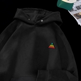 麂皮绒刺绣圆领套头宽松休闲卫衣潮牌复古百搭上衣GM195P50控75，男装卫衣，电商B215-3