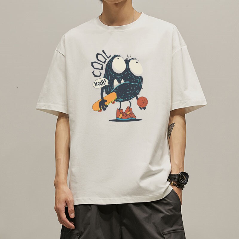 纯短袖t恤男潮牌2023夏季新款韩版潮流半袖体恤上衣服T006 P20图片