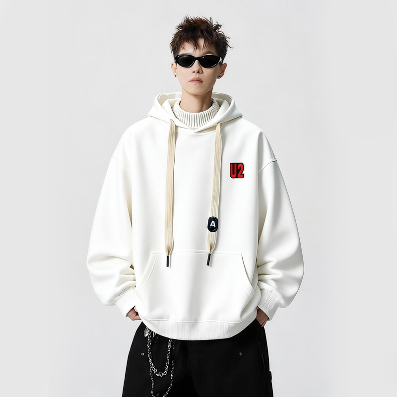 刺绣字母秋季连帽卫衣嘻哈街头潮牌宽松帽衫上衣服AW250P55控75，男装卫衣，星座414A-3（原B215-3）