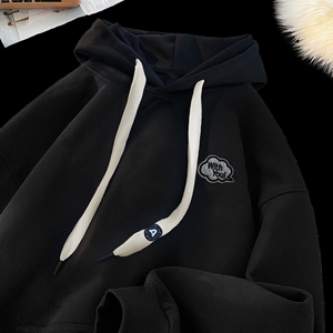 卫衣秋季新款美式帽衫学生套头衫情侣连帽运动服男AW115 P55 控75图片
