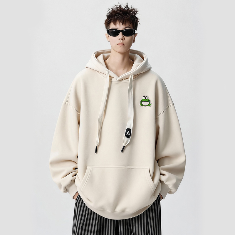 刺绣字母秋季连帽卫衣嘻哈街头潮牌宽松帽衫上衣服AW033P55控75，男装卫衣，星座414A-3（原B215-3）