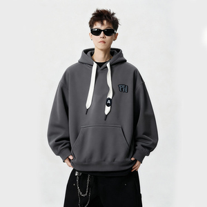 刺绣字母秋季连帽卫衣嘻哈街头潮牌宽松帽衫上衣服AW257 P55 控75图片