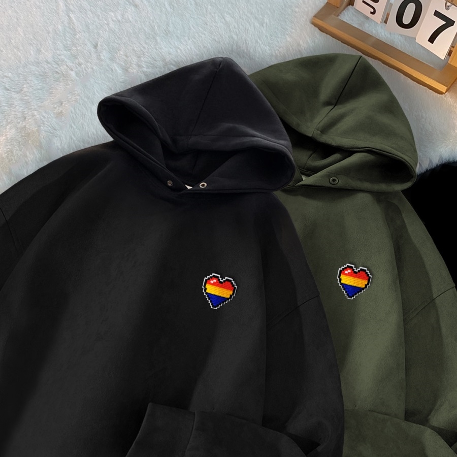 麂皮绒重磅硬挺连帽卫衣男美式高街情侣潮牌春秋GM103P50，男装卫衣，星座414A-3（原B215-3）