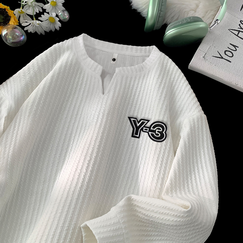 长袖T恤男女春秋季高级感肌理感打底衫叠穿内搭卫衣VW276P28，男装T恤，星座414A-3（原B215-3）