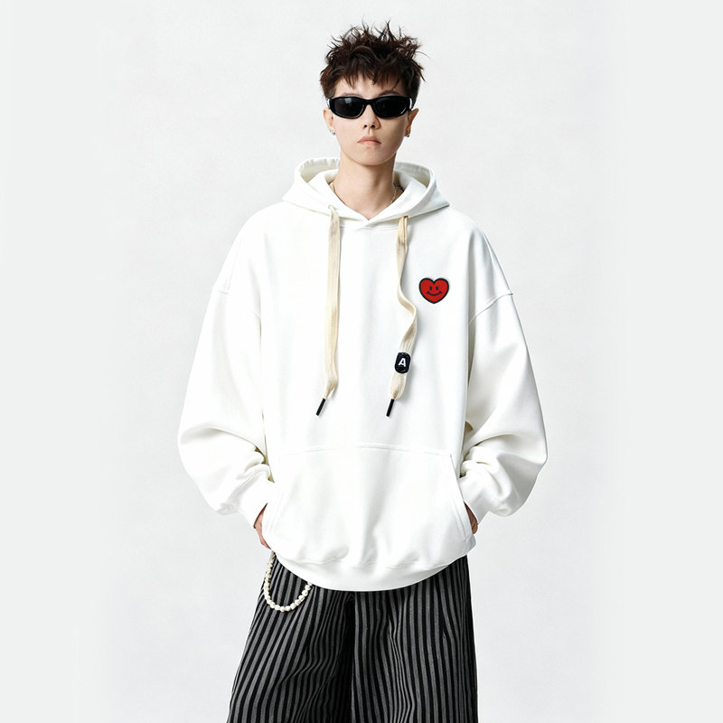 刺绣字母秋季连帽卫衣嘻哈街头潮牌宽松帽衫上衣服AW247P55控75,男装卫衣,星座414A-3（原B215-3）
