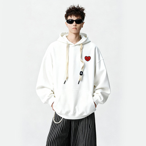 刺绣字母秋季连帽卫衣嘻哈街头潮牌宽松帽衫上衣服AW247 P55 控75图片