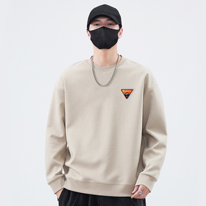380克大码卫衣刺绣标 圆领长袖卫衣潮牌新款宽松男装 YW285 P38图片