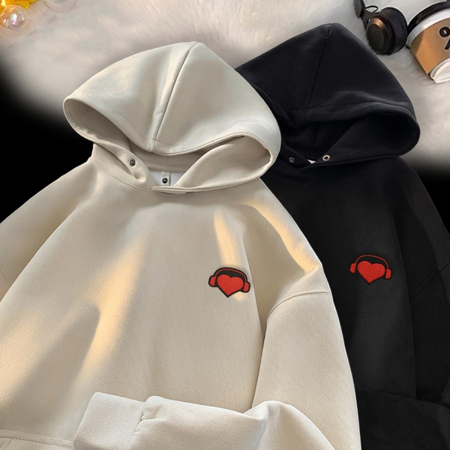 连帽硬挺刺绣重磅卫衣男加绒加厚麂皮绒鹿皮绒外套GM196P50控75，女装短外套，星座414A-3（原B215-3）