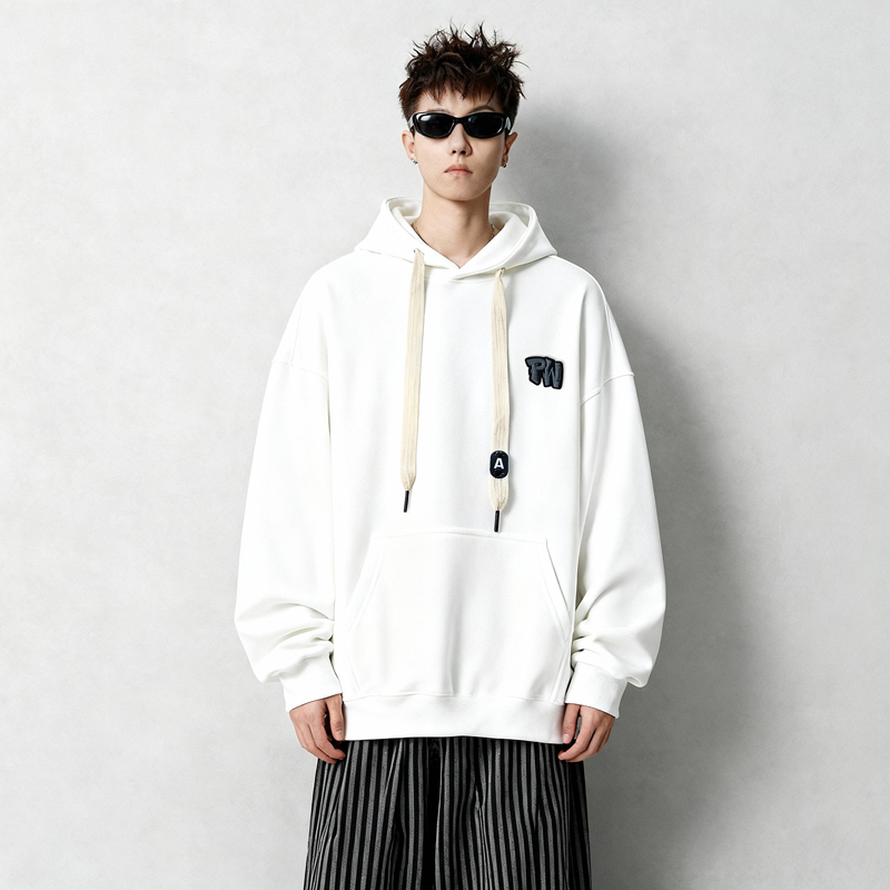 刺绣字母秋季连帽卫衣嘻哈街头潮牌宽松帽衫上衣服AW257P55控75，男装卫衣，星座414A-3（原B215-3）