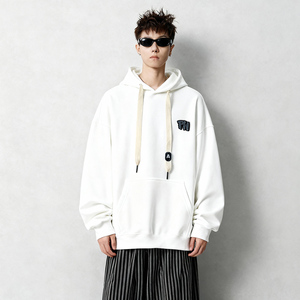 刺绣字母秋季连帽卫衣嘻哈街头潮牌宽松帽衫上衣服AW257 P55 控75图片