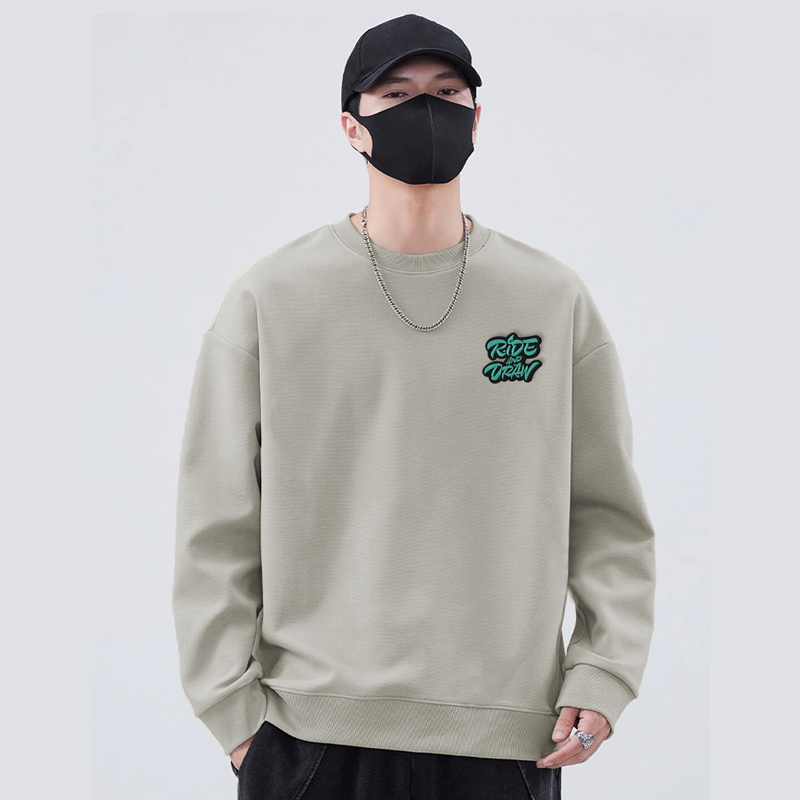 高级感男士重磅圆领长袖卫衣上衣潮牌新款宽松大码男装YW284P38，男装卫衣，星座414A-3（原B215-3）