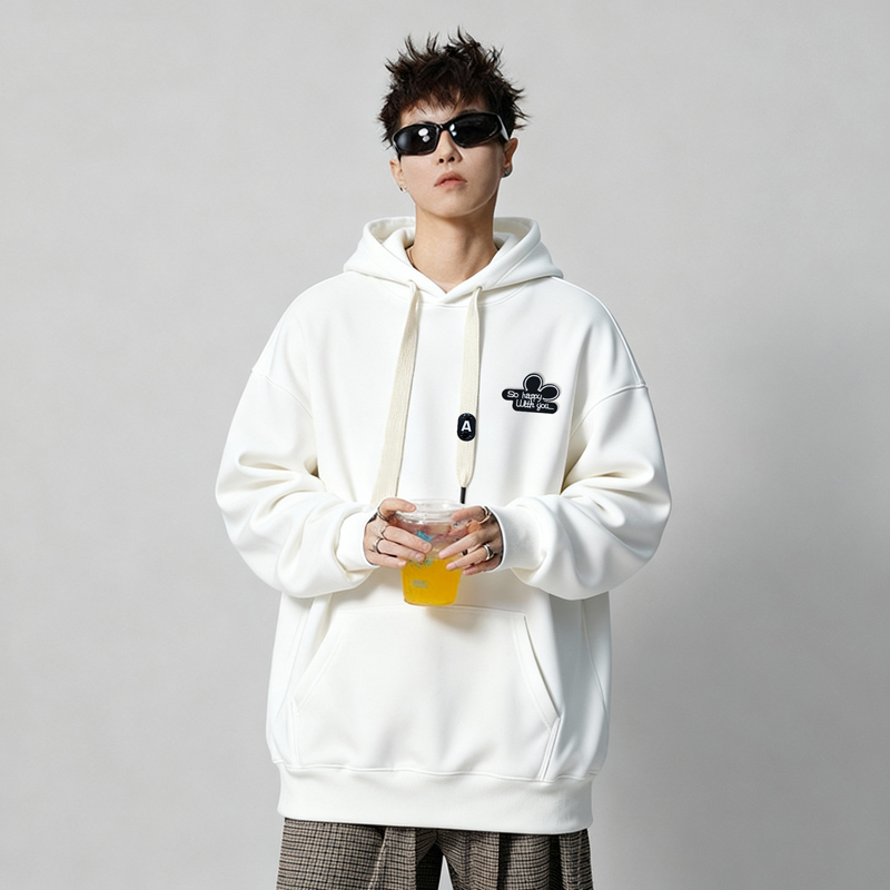 刺绣字母秋季连帽卫衣嘻哈街头潮牌宽松帽衫上衣服AW251P55控75，男装卫衣，星座414A-3（原B215-3）