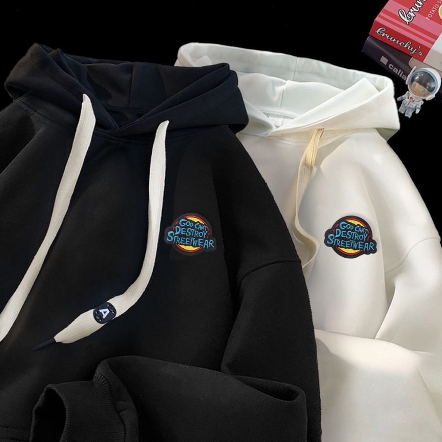 刺绣字母秋季连帽卫衣嘻哈街头潮牌宽松帽衫上衣服AW212P55控75，男装卫衣，星座414A-3（原B215-3）