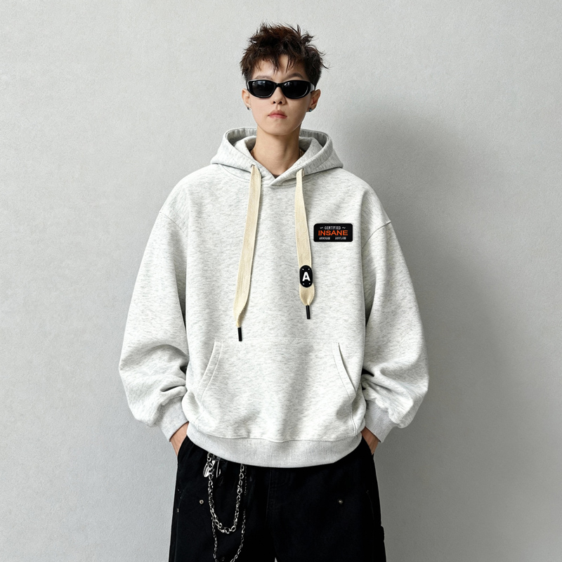 刺绣字母秋季连帽卫衣嘻哈街头潮牌宽松帽衫上衣服AW011P55控75，男装卫衣，星座414A-3（原B215-3）