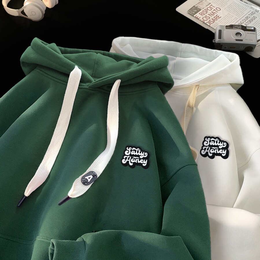 刺绣字母秋季连帽卫衣嘻哈街头潮牌宽松帽衫上衣服AW233P55控75,男装卫衣,星座414A-3（原B215-3）