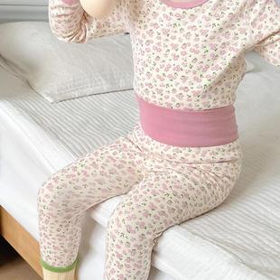 婴儿无骨高腰秋衣宝宝德绒护肚秋裤儿童秋冬保暖内衣女童男孩套装