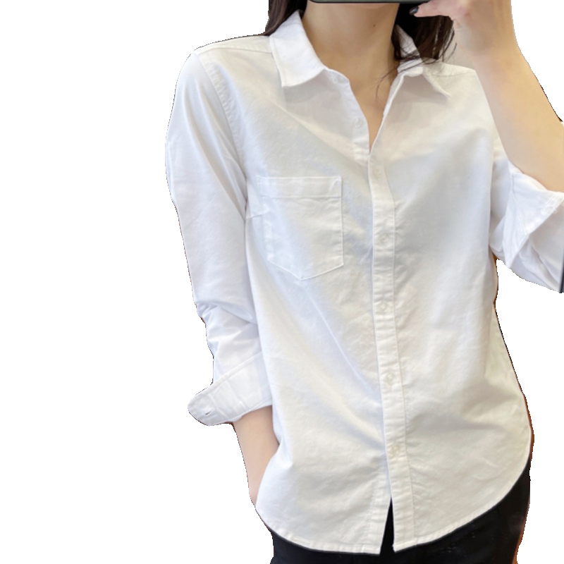春秋季新款白色衬衫女早春高级感衬衫