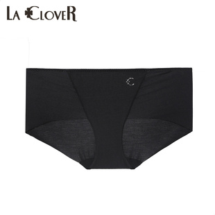 系列柔滑面料烫钻中腰平角裤 LC23AY4 LUCKY裤 LACLOVER兰卡文新品