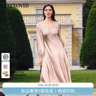 25秋冬 九分袖 兰卡文 CLOVER 长睡裙睡衣人鱼传说LC44AAJ1