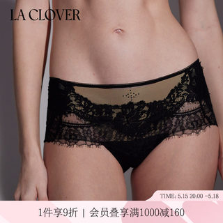 重塑经典LACLOVER秘密恋歌性感蕾丝中腰平角裤LC23DP1