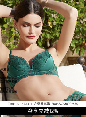 LACLOVER兰卡文绣线小胸聚拢轻奢约会侧收文胸女仙境奇缘LC11SK1