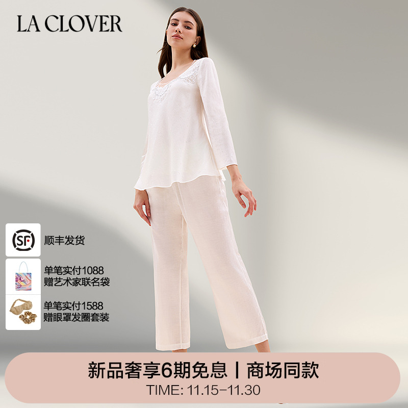 兰卡文(LA CLOVER)爱玛庄园九分袖套头分身LC46ZK1