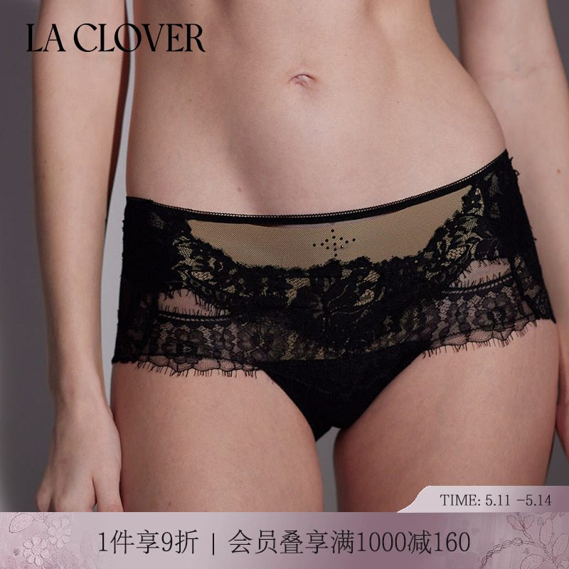 【重塑经典】LACLOVER兰卡文秘密恋歌性感蕾丝中腰平角裤LC23DP1-封面