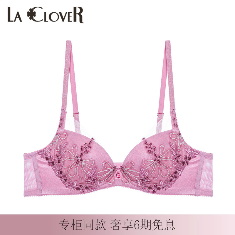 【新品】LACLOVER兰卡文璀璨星光3/4无纺布文胸薄款蕾丝LC12UA1