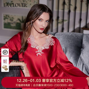 LACLOVER闪耀艺术家限量红套头分身套装 睡衣女LC46YV1