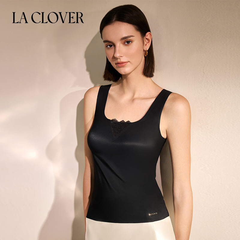兰卡文(LA CLOVER)凝光系列方领带杯打底背心LC71ZH1