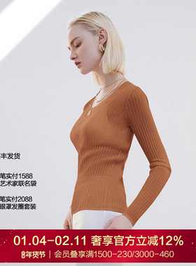 BeChic 映像系列纯色可外穿长袖圆领打底衫BC72AT1