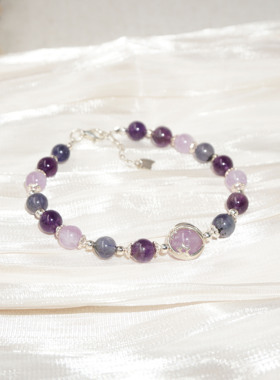 天然水晶ins高级感紫水晶手链