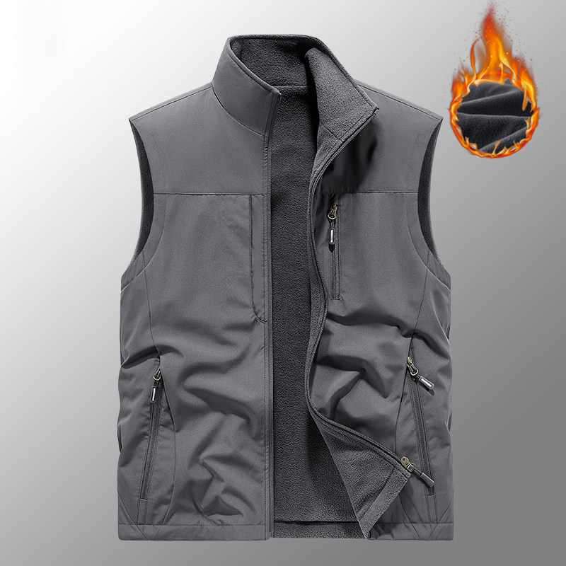 马甲男秋冬季户外运动双面穿立领坎肩外套中年宽松加绒内搭背心潮,男装,常规马甲,淘宝优惠券,粉丝福利购,淘宝优惠卷