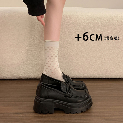 英伦风厚底乐福鞋女2025春秋新款