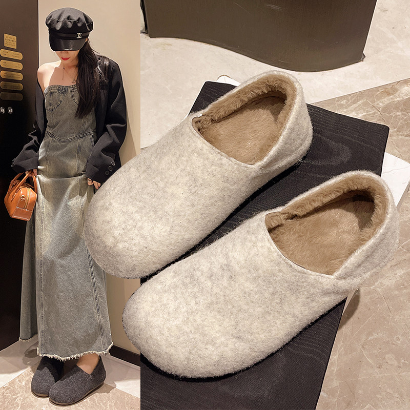 加绒勃肯鞋女2026春秋新款一脚蹬软底保暖毛毛孕妇豆豆棉鞋0115w,女鞋,勃肯鞋/软木鞋,淘宝优惠券,粉丝福利购,淘宝优惠卷