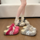一脚蹬百搭德训鞋 厚底包头拖鞋 系带增高勃肯鞋 新款 女外穿2026春季