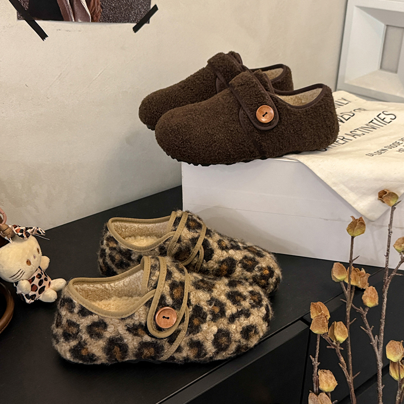 厚底毛毛鞋女外穿2025秋冬新款