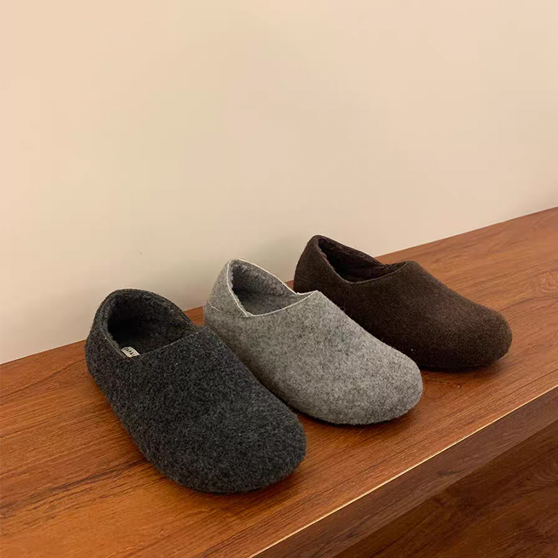 厚底加绒勃肯鞋保暖毛毛鞋棉鞋