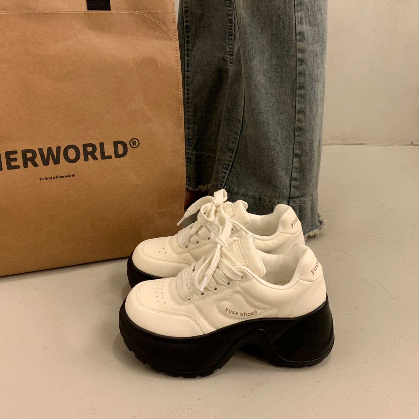 松糕底厚底老爹鞋女小个子增高