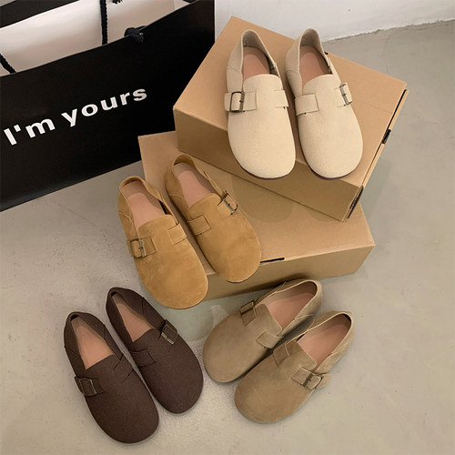 赠送运费险鞋类三包磨砂皮单鞋