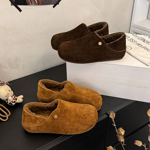 复古晚晚风厚底勃肯鞋女外穿2025