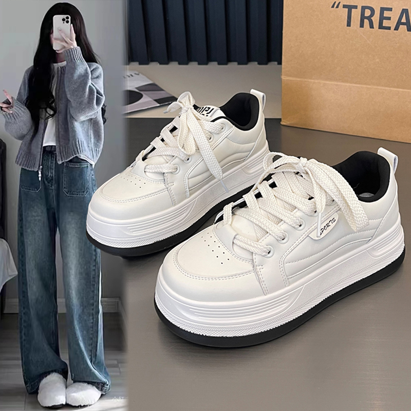 好物推荐~超火踩屎感厚底小白鞋