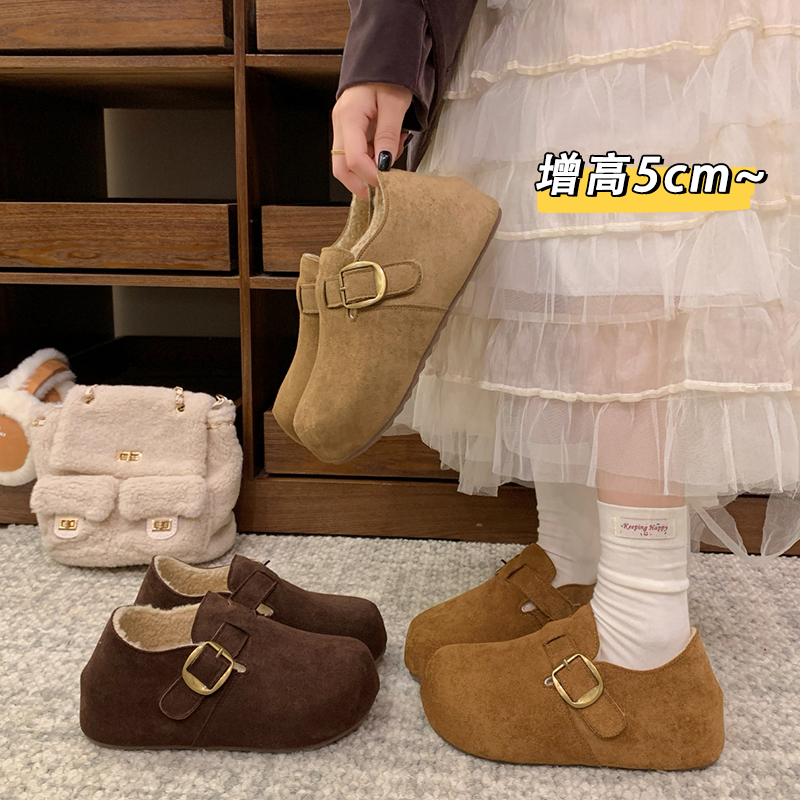 内增高勃肯鞋女款2025新款秋冬季