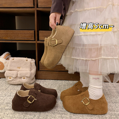 内增高勃肯鞋女款2025新款秋冬季