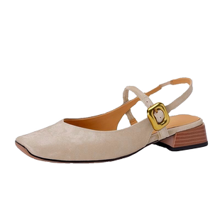 新中式国风低跟包头凉鞋女夏外穿2026新款绿色方头仙女风气质绝美